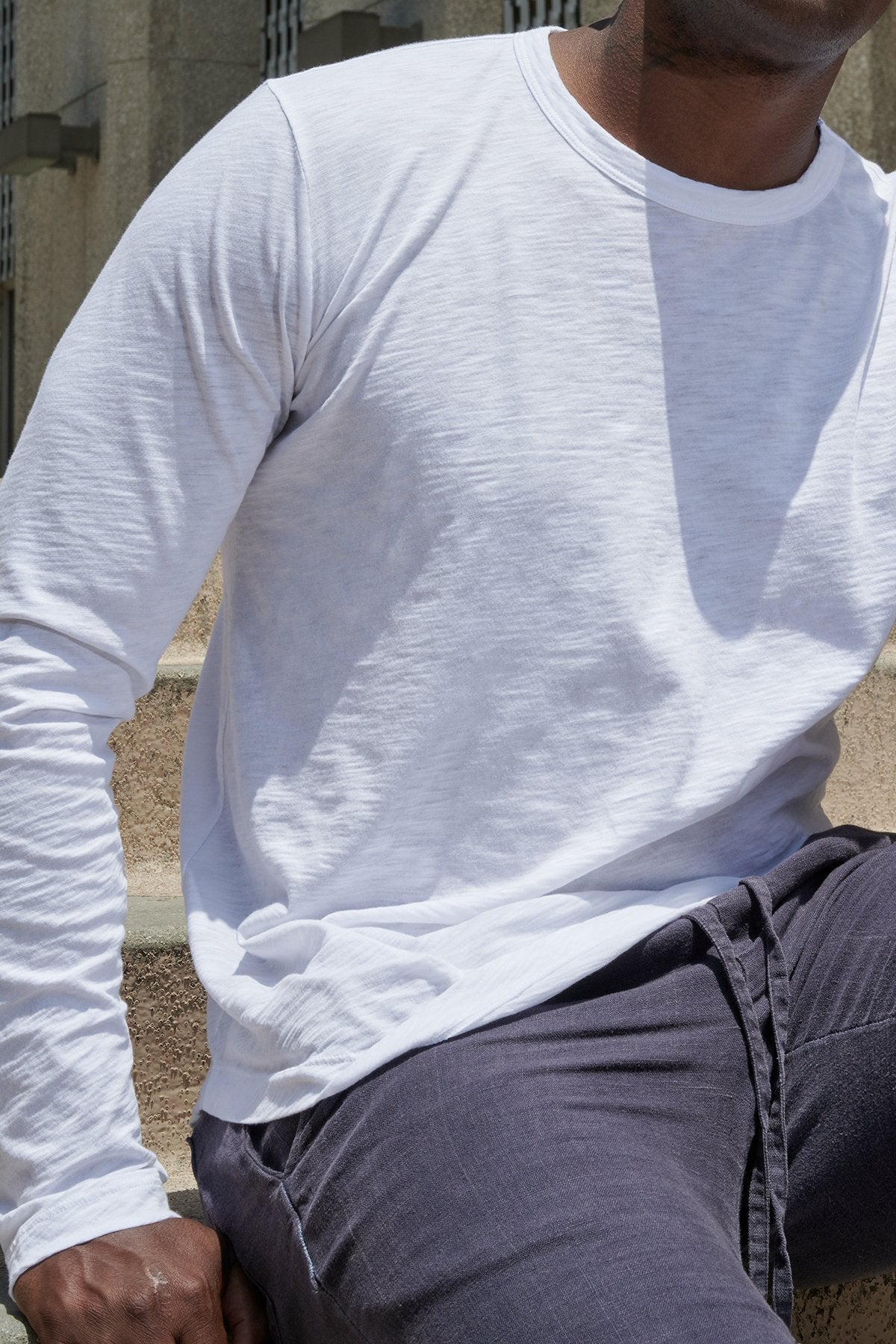 Velvet Men's DS Slub Classics L/S Top - White