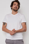Velvet Men's DS Whisper Classics VNeck Tee - White