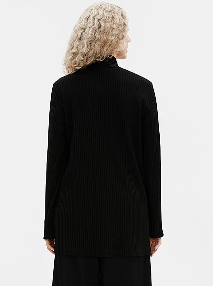 Eileen Fisher Jacket w Side Slits in Black