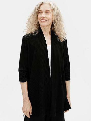Eileen Fisher Jacket w Side Slits in Black
