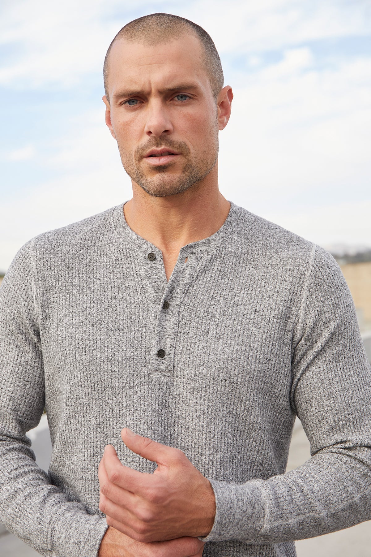 Velvet Men's Anthony02 Cozy Thermal L/S Top - Marled