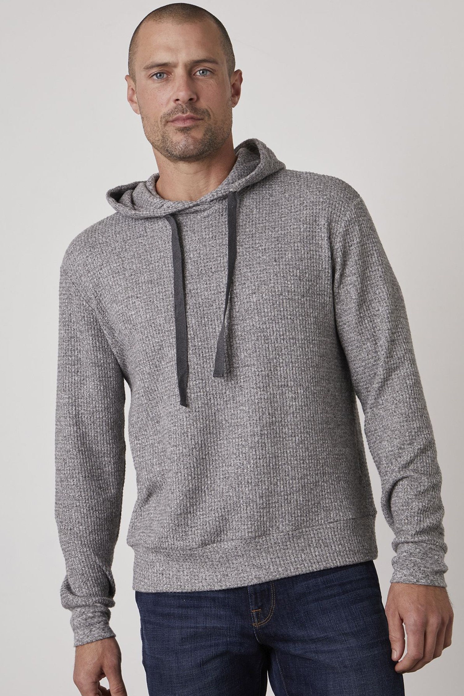 Velvet Men's Colin02 Cozy Thermal Hoody -Marled