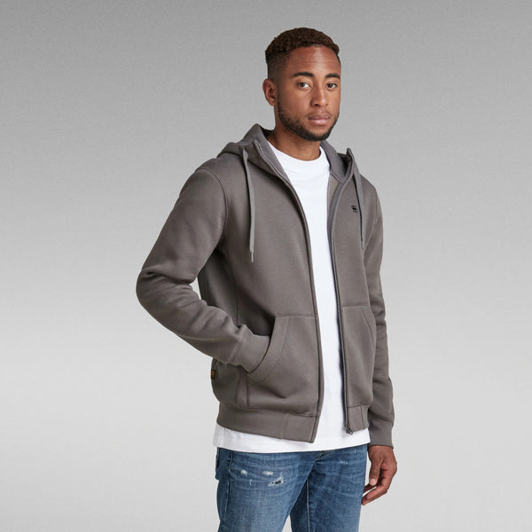 G-STAR Premium Core Hooded Zip Sweater - Granite