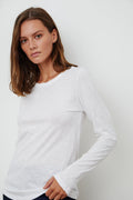 Velvet Lizzie Cotton Originals Long Sleeve in White
