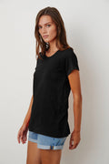 Velvet Tilly03 Originals Crew Neck Tee in Black